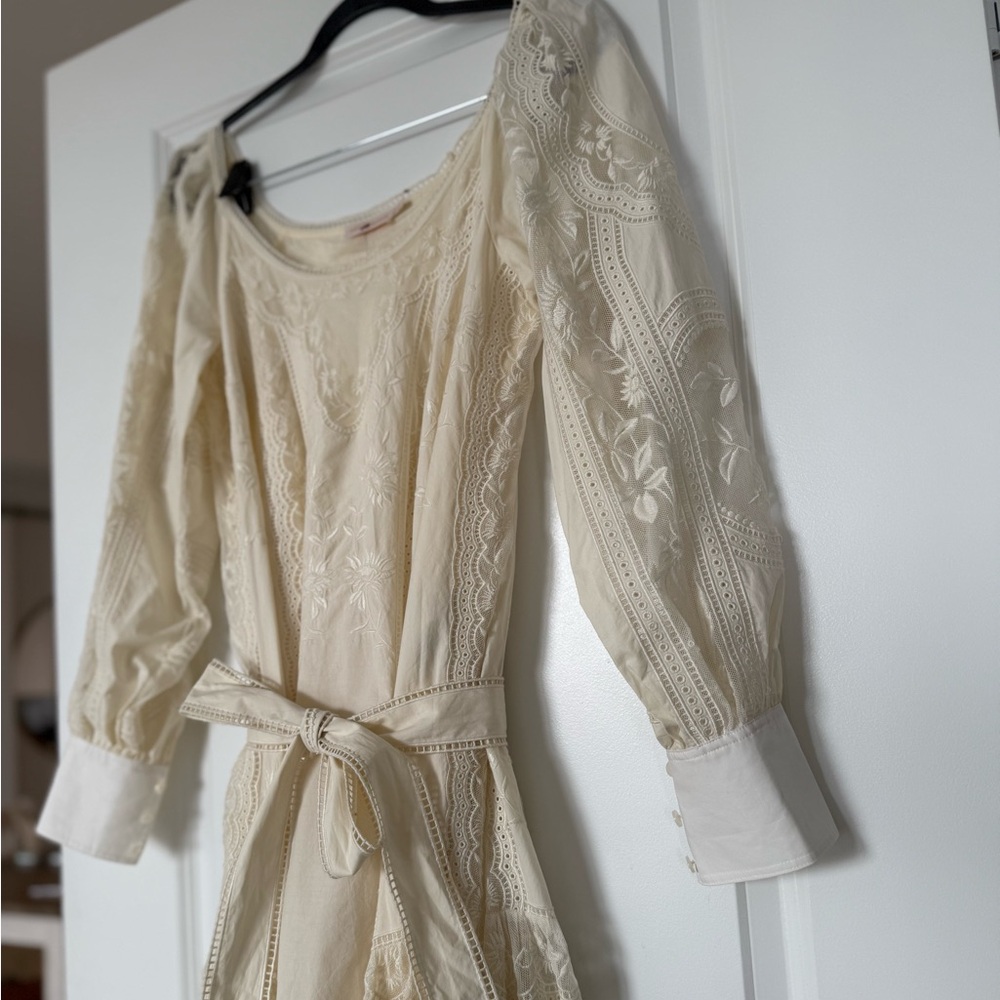 Worn once TORY BURCH Embroidered Poplin Dress $1,898 XS - Picture 9 of 16